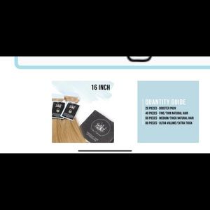 16 inch PRE TAPED 100% Human hair extensions